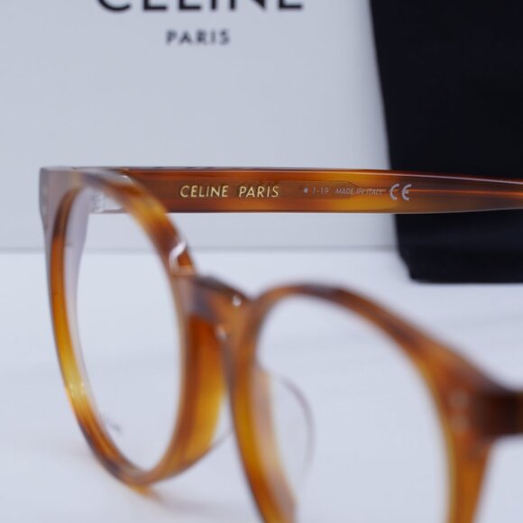 Final Price! Celine CL50031F 053 Shiny Light Havana Eyeglasses 54mm - Picture 9 of 10